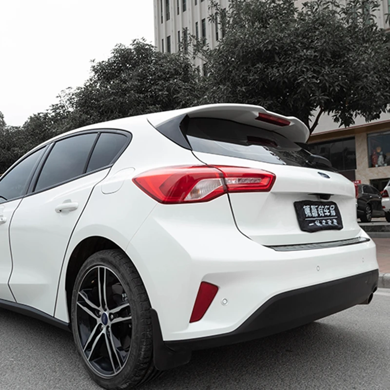 For Ford Focus Spoiler 2019+ Focus Hatchback RS High Quality ABS Material Car Rear Wing Primer Color Rear Spoiler STLine style