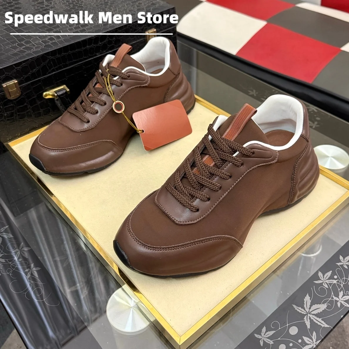 Fashion Men Low Top Lace Up Casual Sneakers Spring Fall Soft Sole Comfort Walking Shoes Multi Color Vintage Sports Footwear
