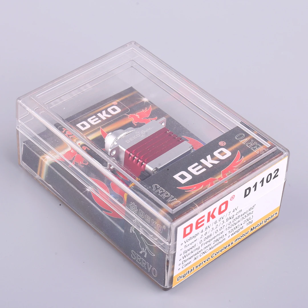 

DEKO D1102 450 High-Torque Digital Servo Steering Gear for 30E Fixed-Wing Aircraft And Helicopter Metal High-Pressure Steering