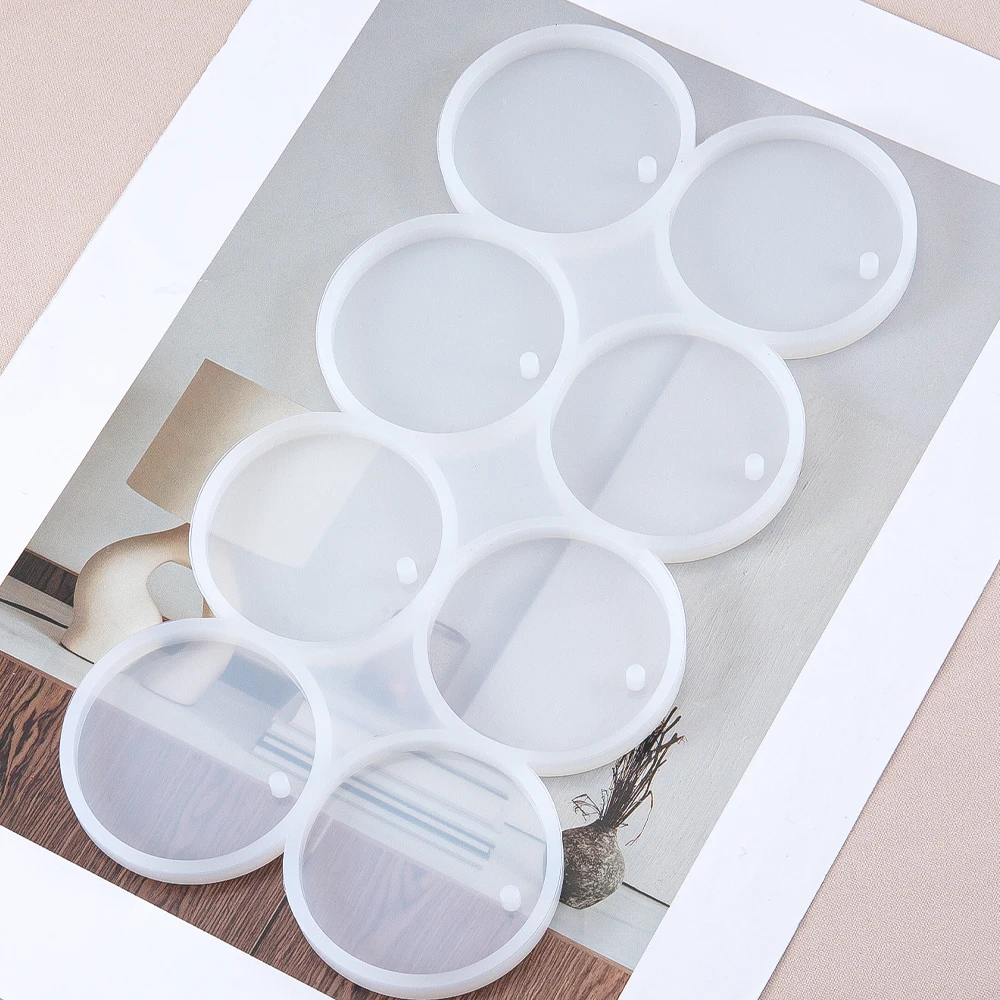 1PC Runde ovale Silikonform DIY Epoxidharzform für Schmuckherstellung Anhänger Ohrringe Schlüsselanhänger Zubehör – Detail 8