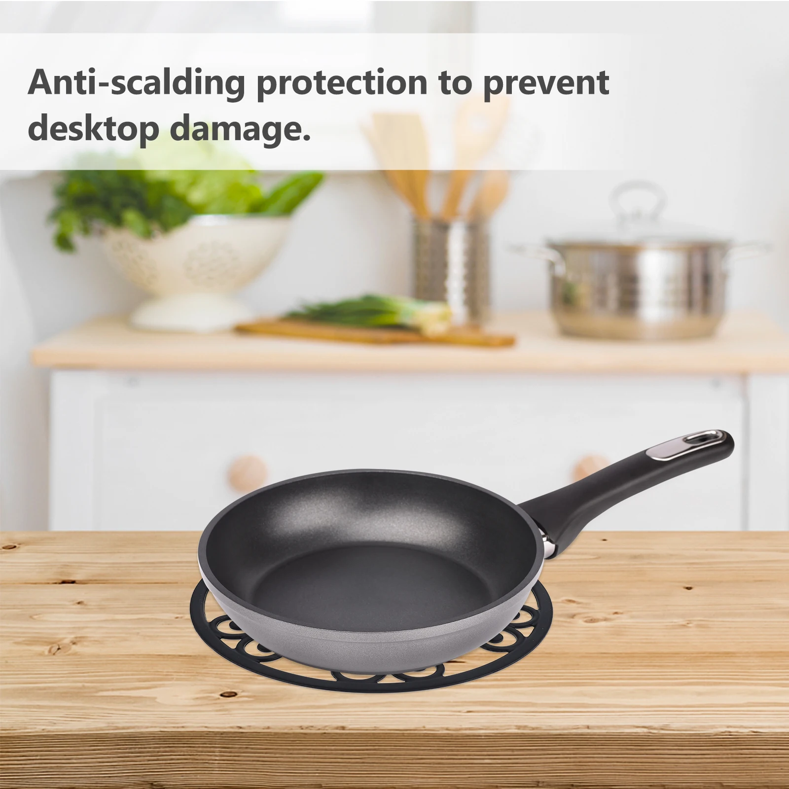 

3pcs Silicone Heat Insulation Placemat Lightweight Decorative Tableware Mat Protect Table Thickened Anti Scalding