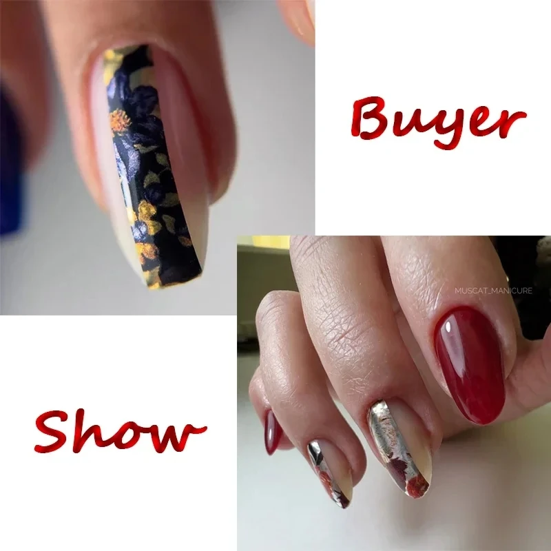 สติ๊กเกอร์แถบสีเมทัลลิกแวววาวลายดอกไม้3D กระบวนการทองด้วยตนเองสติกเกอร์ตกแต่งเล็บสีบรอนซ์