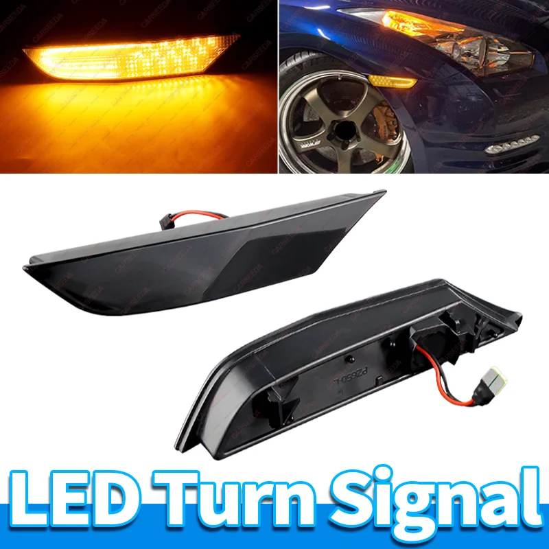 

2PCS LED Turn Signal Light Lamp LED Dynamic Sequential Side Marker Light FOR Nissan GT-R Coupe 2007-2022 26185-62B0A 26180-62B0A