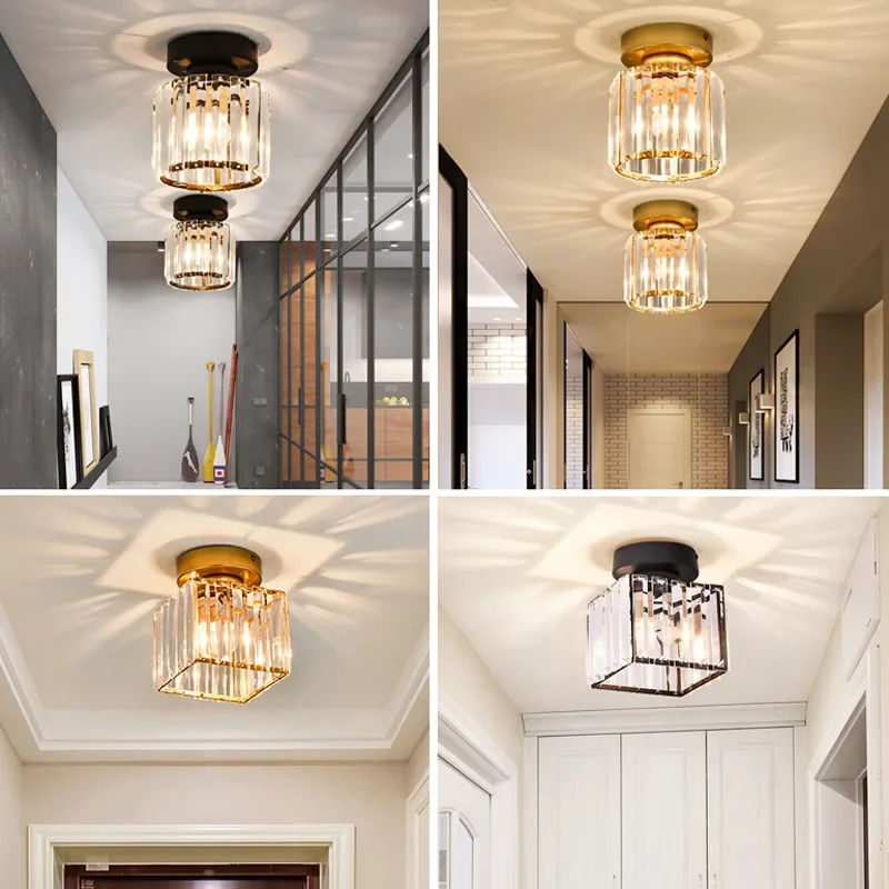 Aisle Light Corridor Lamps Balcony Porch Entry Creative Light Luxury Modern Simple Crystal Nordic Bedroom Ceiling Light