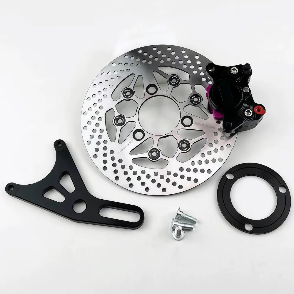 220mm Motorcycle Brake Kit Disc Rotor Caliper Bracket Master Cylinder for Scooter ATV  Front Rear Braking System Conversion - Image 2