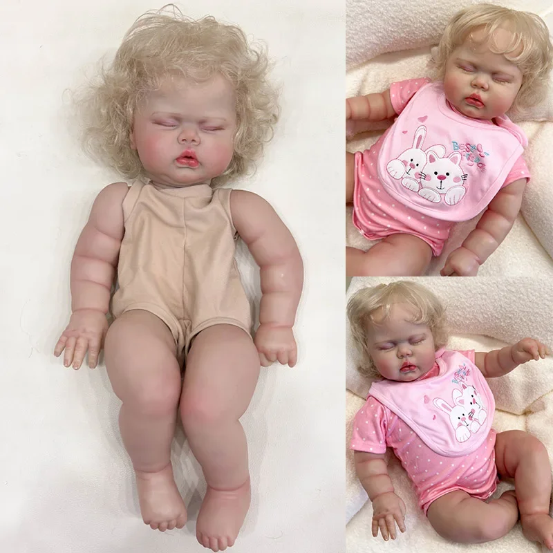 

NPK 24inch pickle Lifelike Reborn Doll kit painted Doll kit Unfinished Doll parts with Hand Rooted Hair