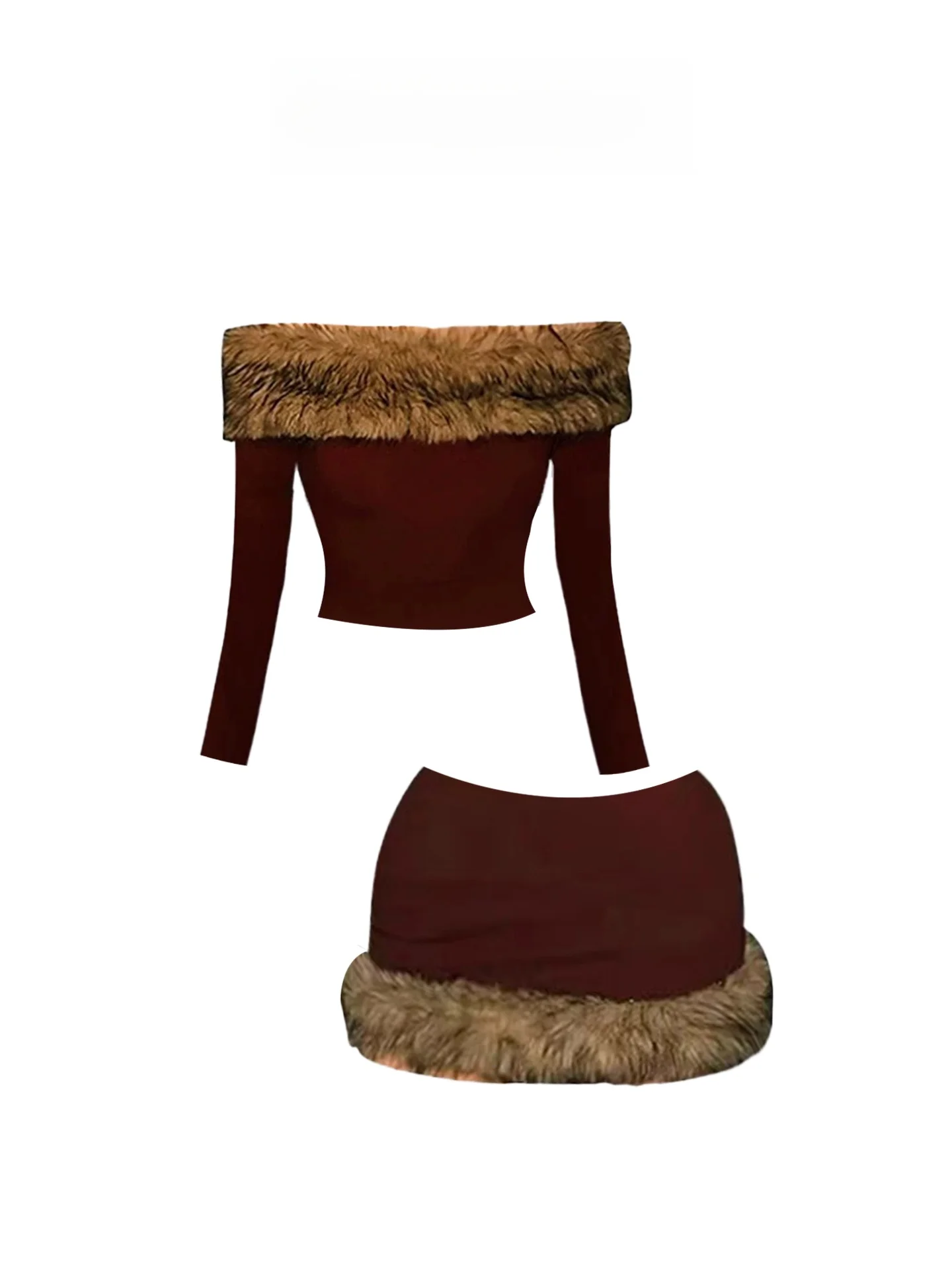 

Heza Retro Spicy Girl One oulder Top Women's Autumn Winter Slim Fit Bodycon Skirt Set Cisas Costume plus Size Faion