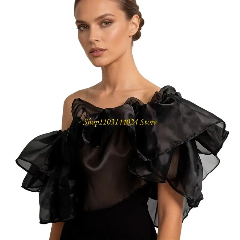 n5ke-tulle-bride-shawl-comfortable-mesh-off-shoulder-wrap-simple-white-wedding-accessories-for-ceremony-event