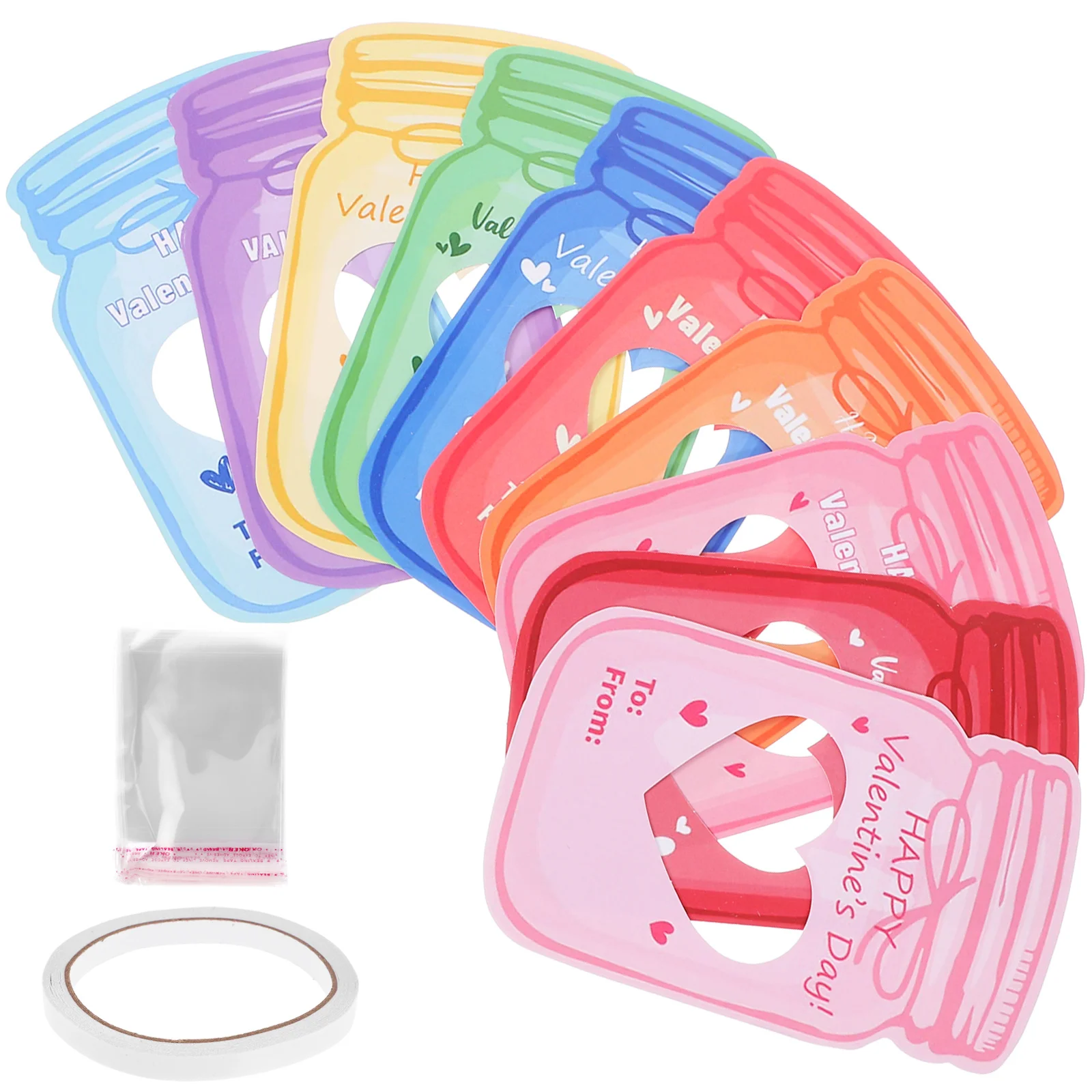 

1 комплект, поздравительная открытка с узором в виде сердца на День святого Валентина, дизайн дрейфующей бутылки, записываемая пустая открытка для сообщений, подарочные карты