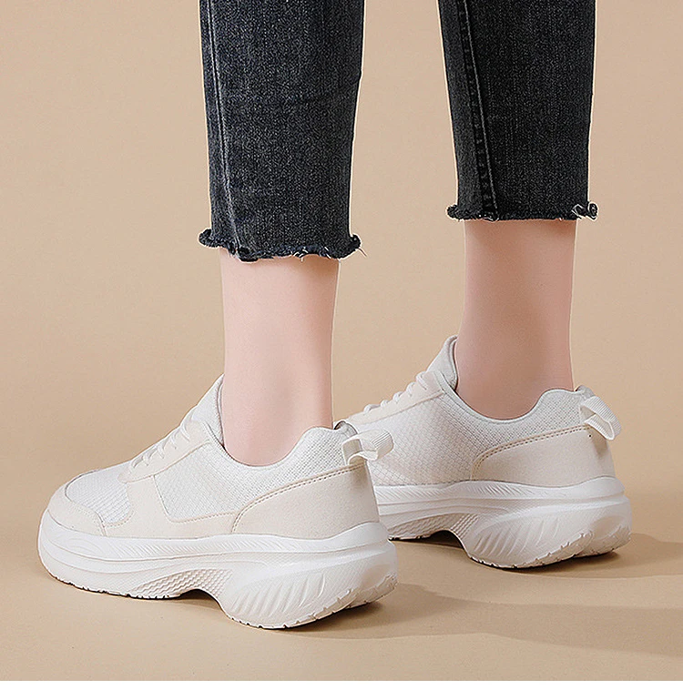 Frauen Sneaker Bequeme Heels Turnschuhe Schuhe Frau Casual Schuhe Sport Frauen Körbe Femmes Trainer Weiß Tennis Weibliche – Detail 4