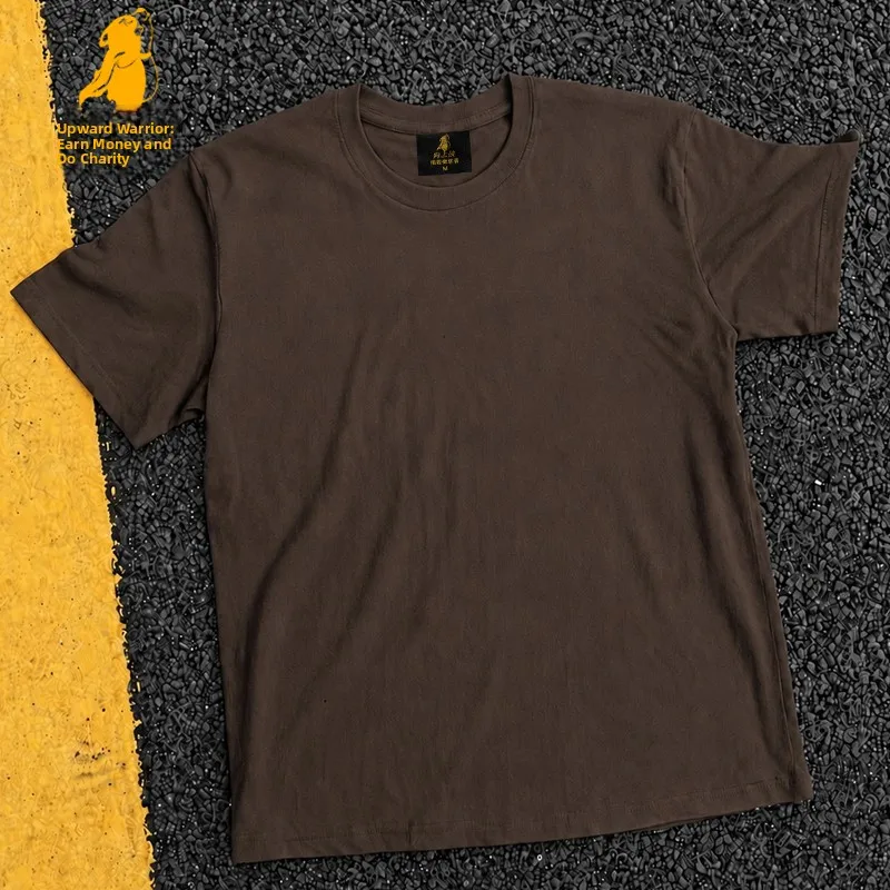 Loose Fit Cotton T-Shirt Unisex Short Sleeve Double Thread UPUPXIA Hero Print Sweat Absorbent round Neck Casual Summer Top