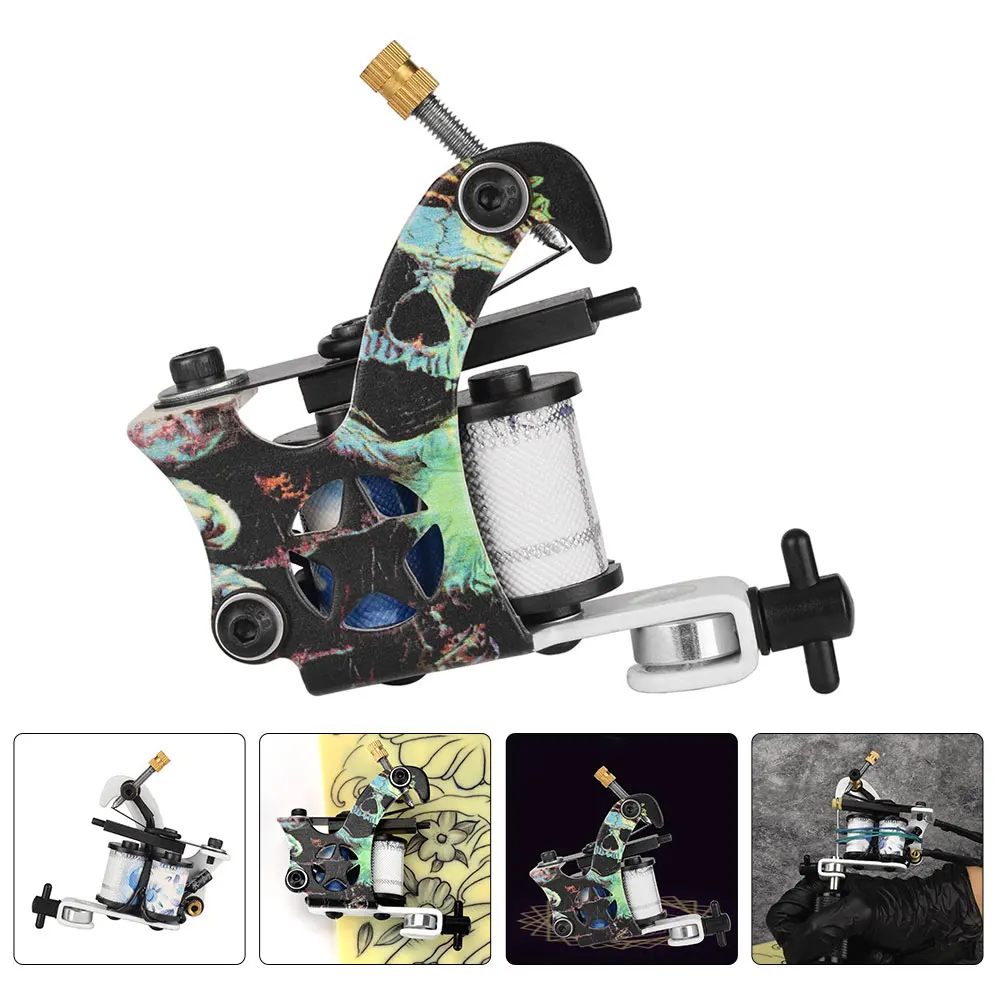 

Five-angle Skull Coil Tattoo Machine Tattooing Tattoos Machines Fogging Equipment Iron