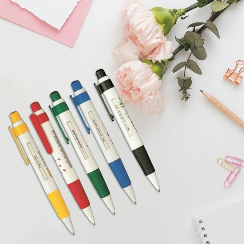 Шариковая ручка с окном для прокрутки сообщений, канцелярские принадлежности для письма