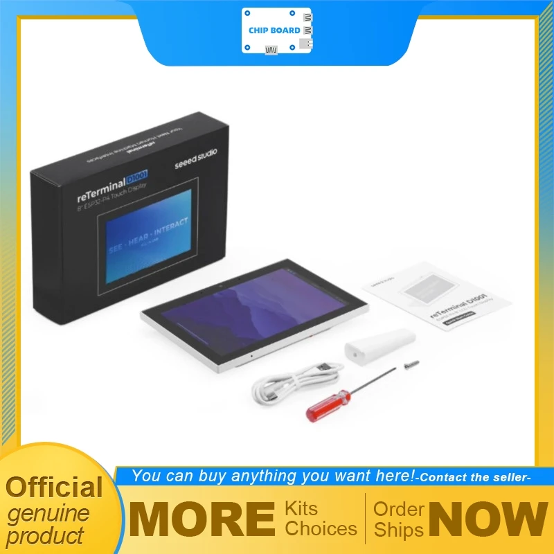 Seeedstudio reTerminal D1001 HMI 8inch Touch Screen, 1280x800 LCD, ESP32-P4 ESP32-C6, WiFi6 BLE5 Camera Mic Battery