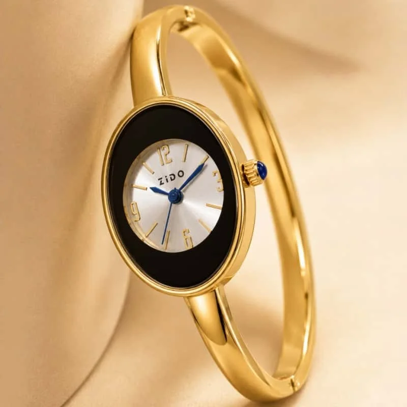 New Women's Gold Bangle Watch Fashion Dress Ladies Quartz Wristwatch Metal Band Vintage Elegant Female Clock Gift reloj mujer