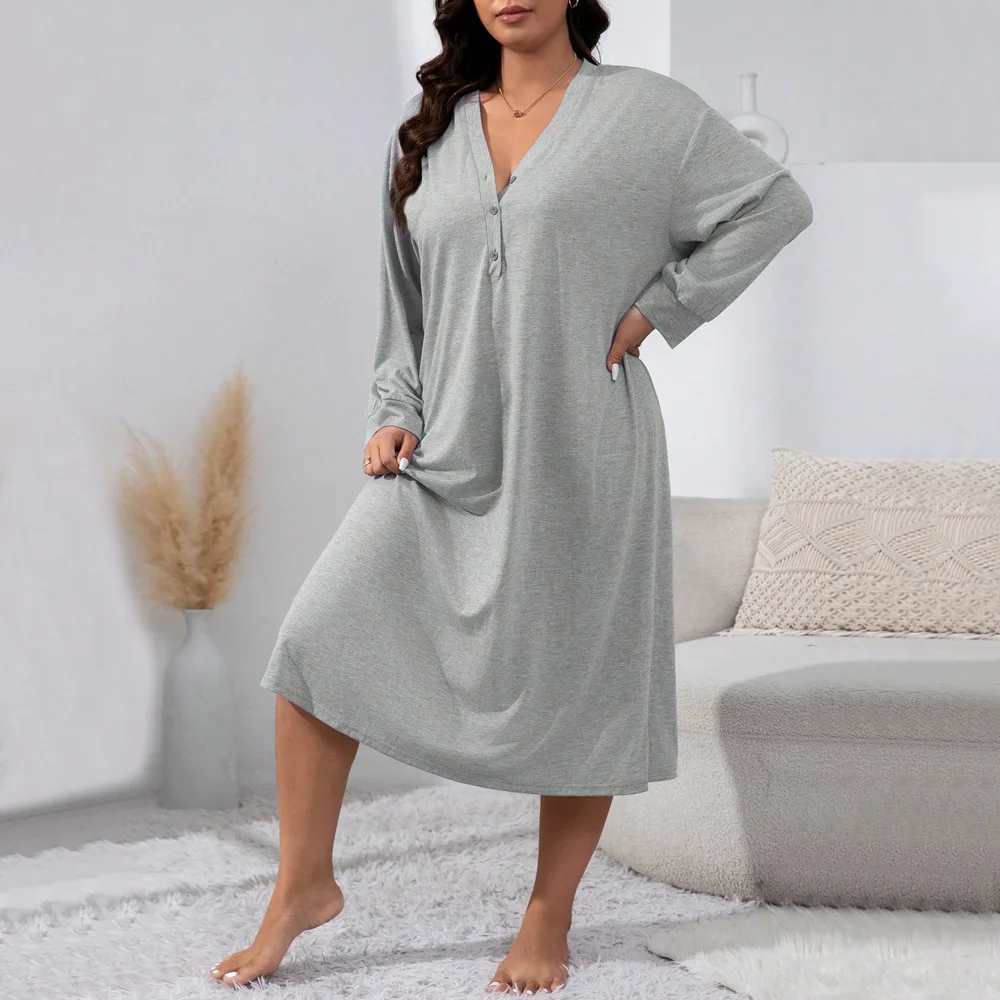 Robe Simple grande taille pour femmes, mode automne et hiver, confortable, décontractée, ample, mi-longue, jupe élégante, décontractée, Y2k