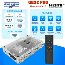 RetroScaler GBSC Pro GBS Control Scart RGBS YPbPr VGA Composite(AV) SV to HDMI® Video Auido Converter for Retro Game Consoles
