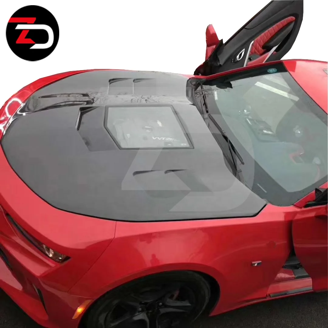 

New Arrived Body Kits Carbon Engine Hood Bonnet Glass Auto Parts Suitable For CHEVROLET CAMARO