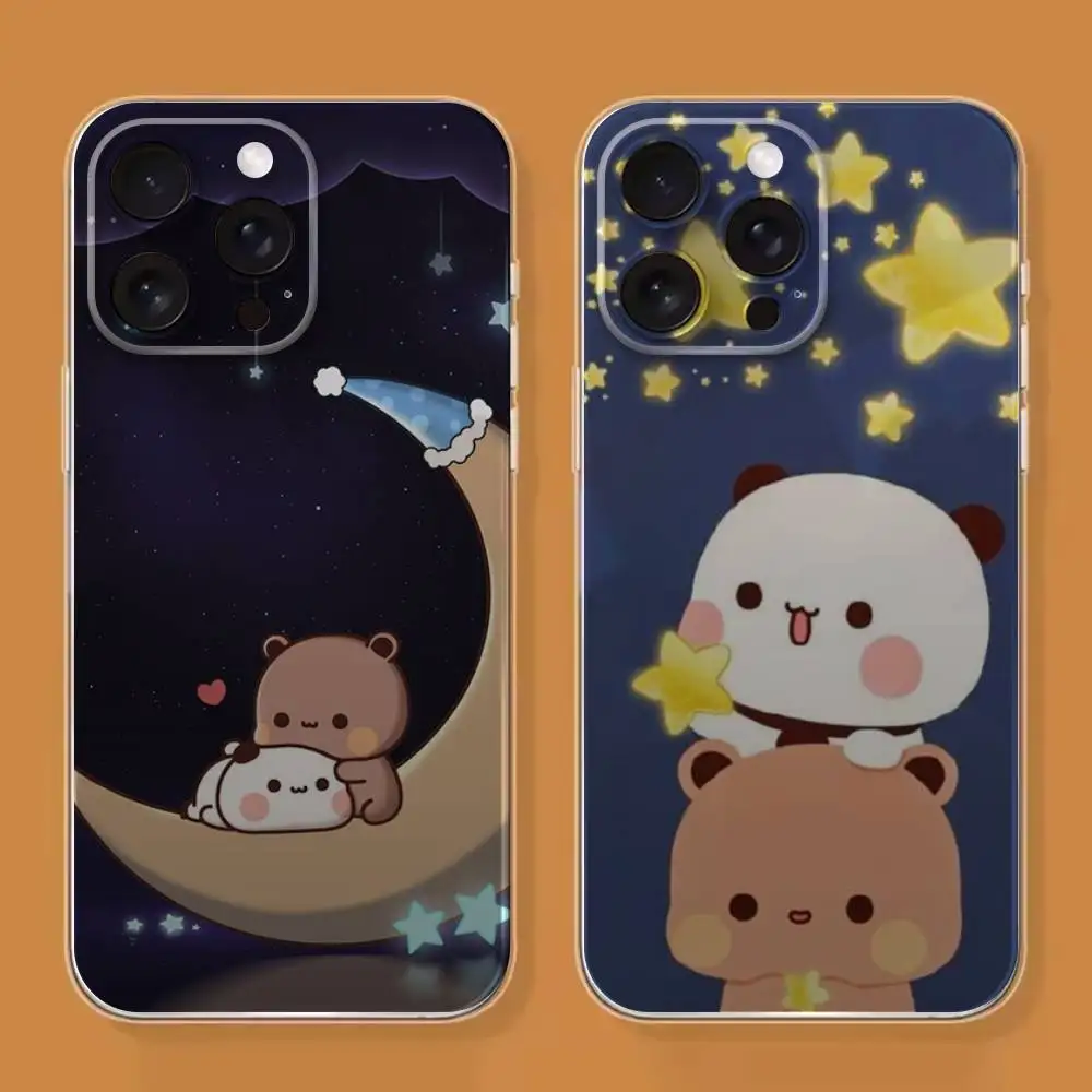 حافظة هاتف BuBu DuDu اللطيفة لهاتف آيفون 6,16,15,14,13,12,11,17 Pro,Max,Plus,X,XS,XR,SE,غطاء ناعم شفاف صغير #1