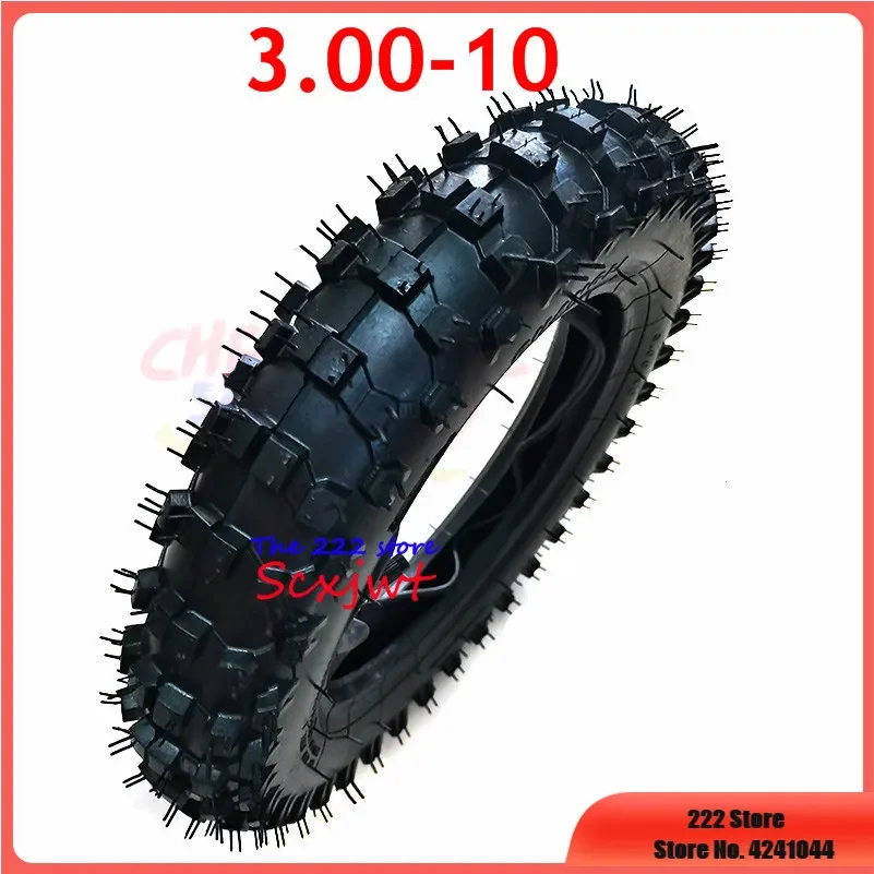 Neumático de 10 ", 3,00-10, tubo interior exterior antideslizante para Motocross, motocicleta de carreras, Dirt Pit Bike, Atomik SSR SDG GY6, Scooter 80/100-10