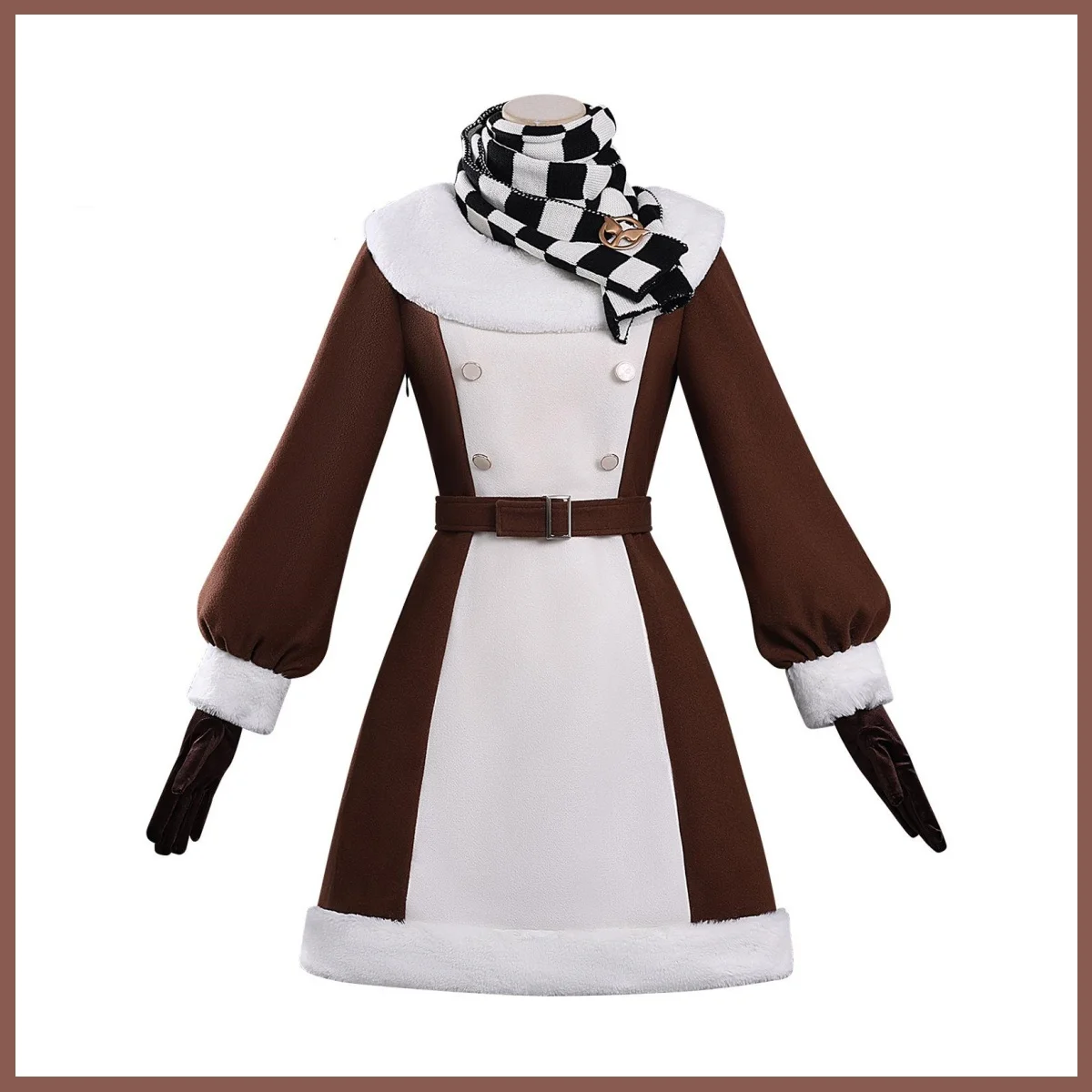 Anime Game Reverse:1999 Sonetto Cosplay Costume St. Pavlov Foundation Winter Coat Scarf Hat Wig Woman Cute Christmas Suit - view 2