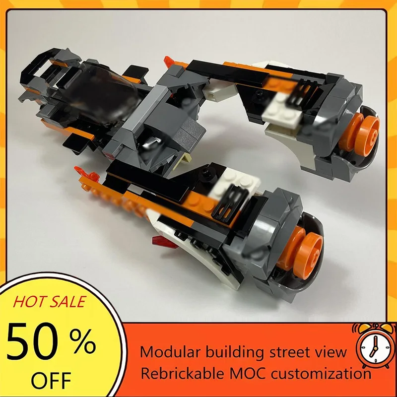 

Набор из 198 деталей: популярная модель из фильма «Звездные войны», конструктор MOC, модульный гоночный модуль, технологичный подарок, праздничный набор для сборки, детский игрушечный комплект