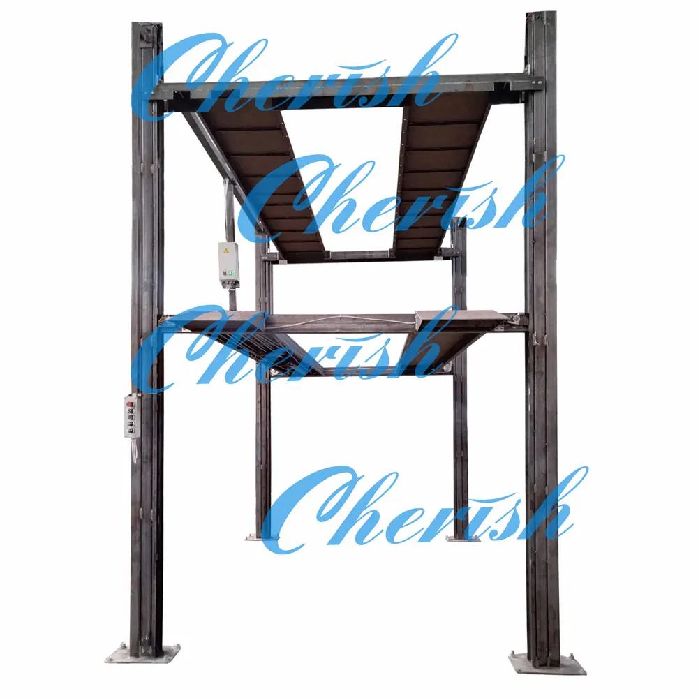 Customize Products Vehicles Stacker Lift Four Post Vertical Storage Stacking Parking lifter Elevator Hoist