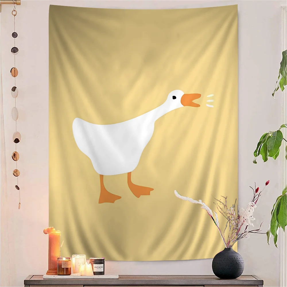 Cut Goose Printed Large Wall Tapestry Indian Buddha Wall Decoration Witchcraft Bohemian Hippie Decor Blanket