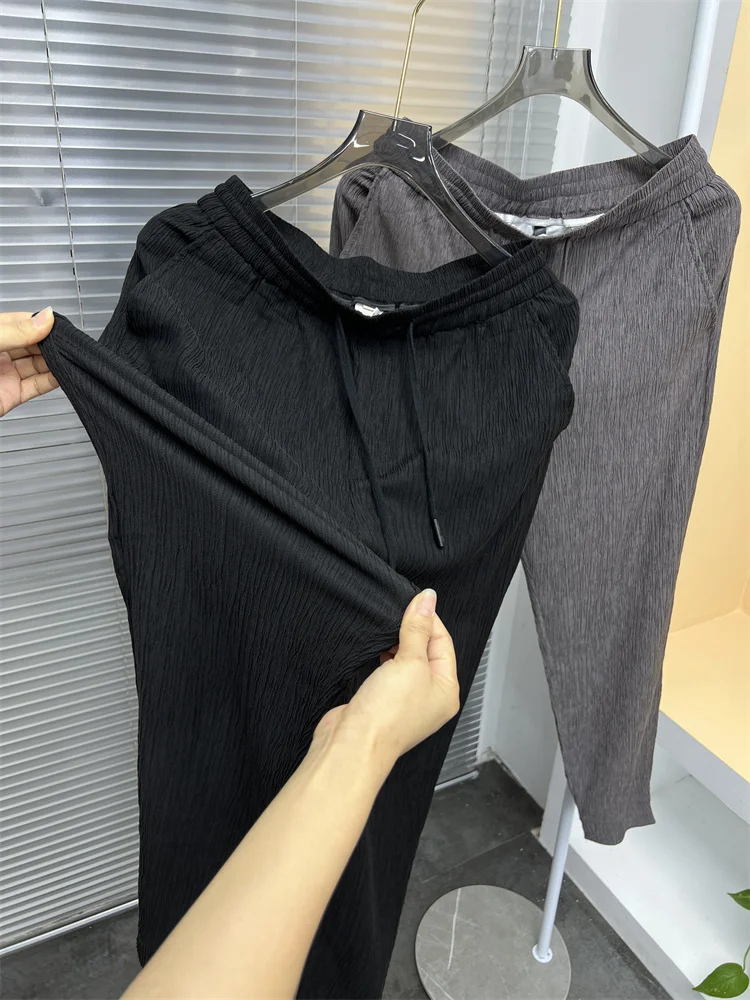 

Lightweight Breathable Linen Casual Pants Slim Fit Cuffed Long Trousers Summer Faion Men's Loose Comfortable Trousers