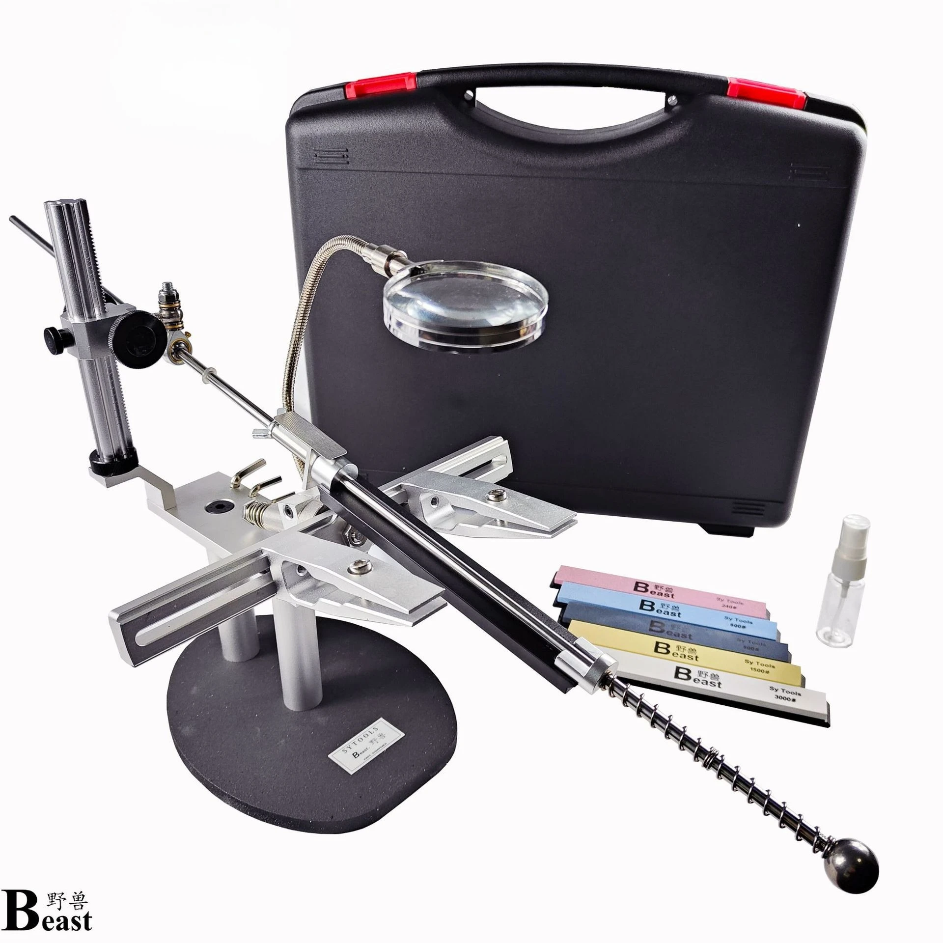 Home Use Fixed-angle Knife Sharpener, Knife Stone, Multi-functional Kitchen Knife Sharpener for Home Use 5 Oil Stones K8 Sytools
