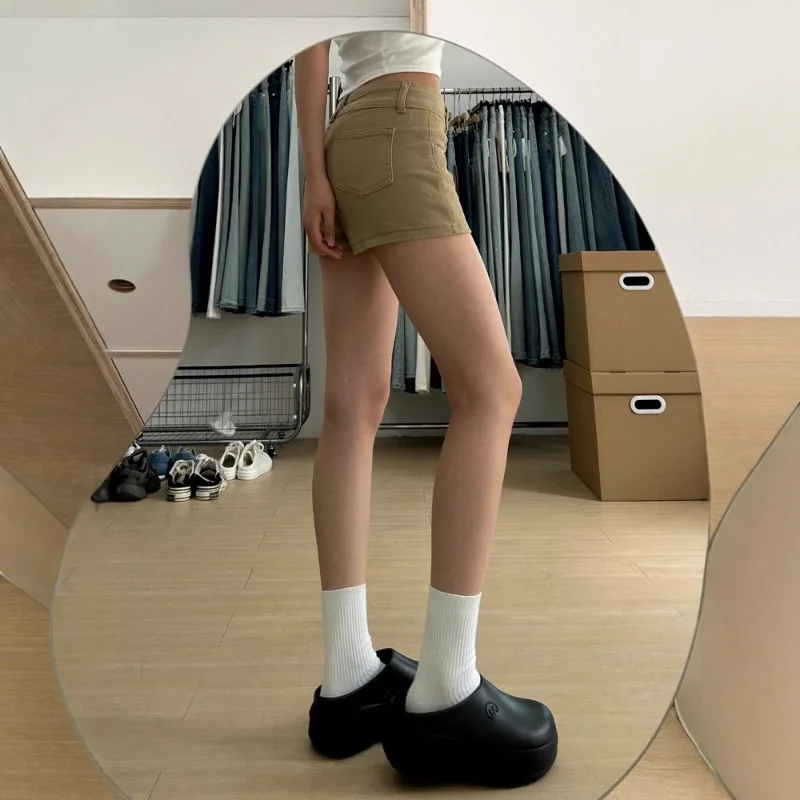 Shorts High Waist American Style Elastic Women's Plus Size Pear Shaped Body Hot Pants Sexy Girls Shorts Shorts Womens Shorts