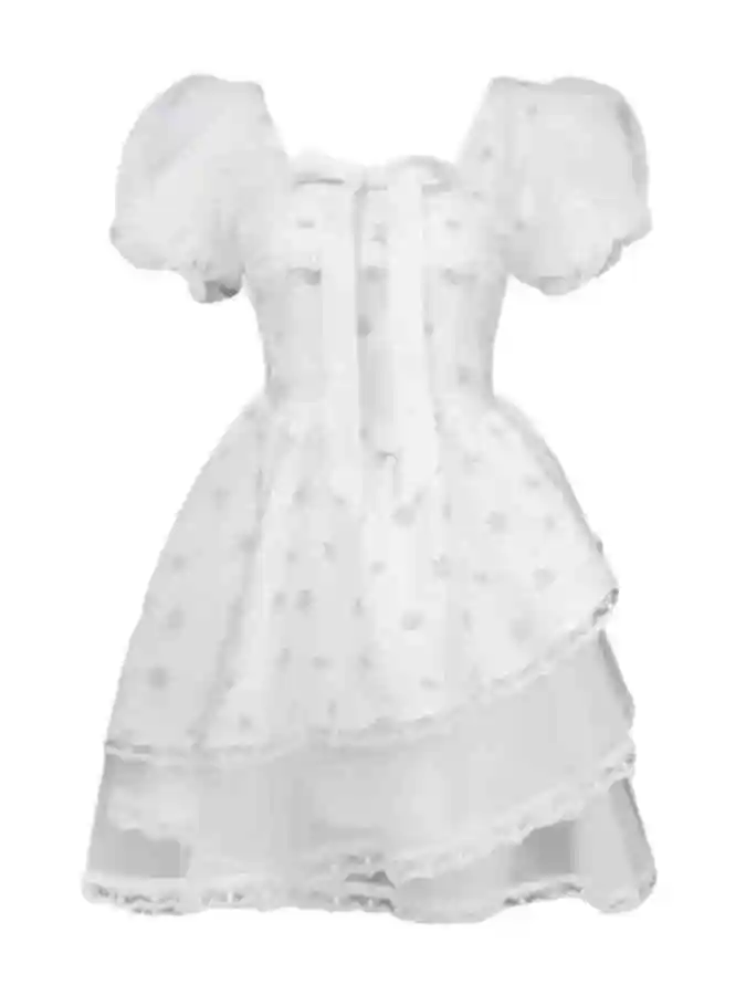 الصيف الجنية تي كعكة الدكتور الأزهار طباعة فقاعة Sve Princ Sle ort تنورة عقدة Princ الكرة ثوب الدكتور #5