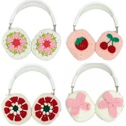 Ins Creativity Knitting Flowers Cherry Bow-knot Earphone Protective Case for AirPods MAX Hot Sale Soft Lovely Protect Cover