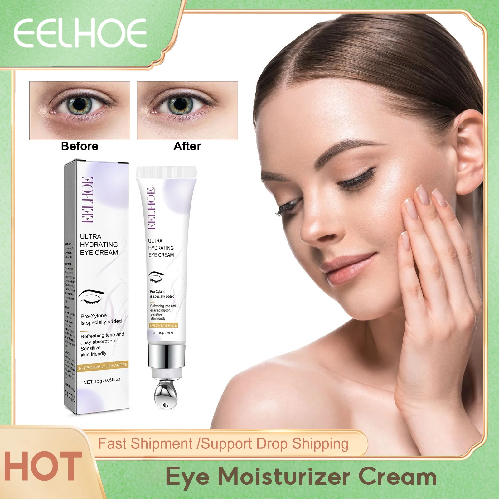 Eye Moisturizer Cream Anti Aging Lighten Fine Lines Anti Dark Circles Remove Under Eye Bags Puffiness Lifting Firming Eye Cream