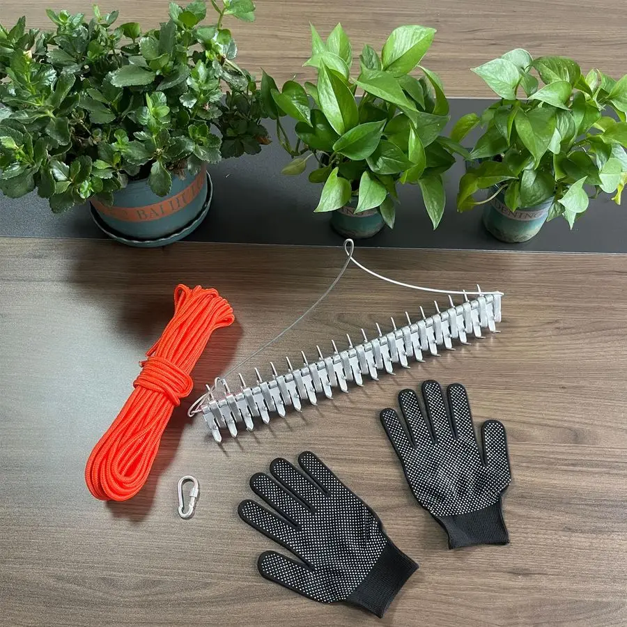 أداة إزالة الأعشاب، أداة إزالة الأعشاب، حبل أكثر سمكًا بطول 50 قدمًا، أداة تنظيف الأعشاب ذات الوجهين، بركة أشعل النار، البحيرة، ريفوليت