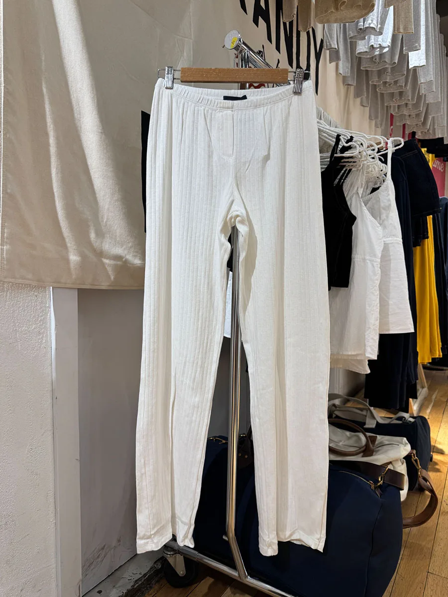 White Eyelet Wide Leg Pant Woman Autumn Elastic Waist Cotton Cozy Home Pajamas Pant Female Sweet Casual Simple Draped Trouser