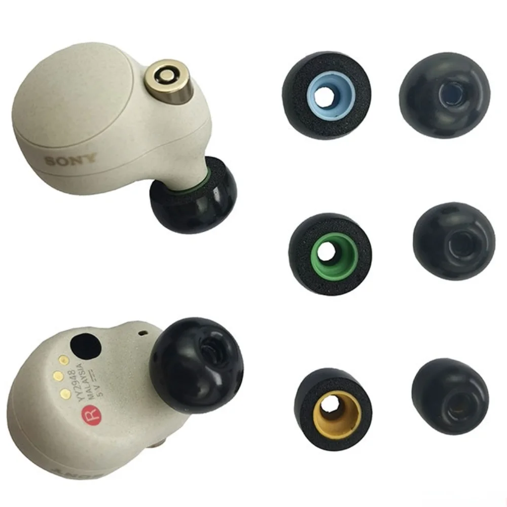 3 Đôi Mút Đầu Tai Cho Sony WF-1000XM4 Eartips Thật Tai Nghe Không Dây Tai Nghe Nhét Tai Chống Trơn Trượt Giảm Ồn Tay miếng Lót