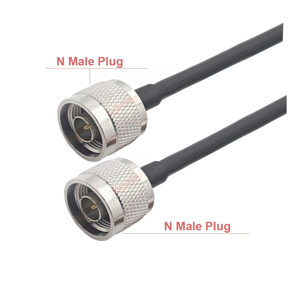 BEVOTOP N Male to N Male Right Angle 90° Plug Connector RG58 Cable Extension Adapter 50 Ohm RG-58 RF Coaxial Jumper Pigtail
