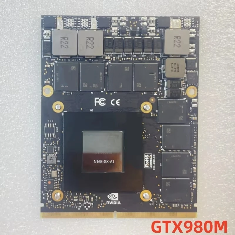 Video graphics card GTX 980M, N16E-GX-A1, 8GB, GDDR5, MXM, suitable for Dell, Alienware, MSI, Clevo