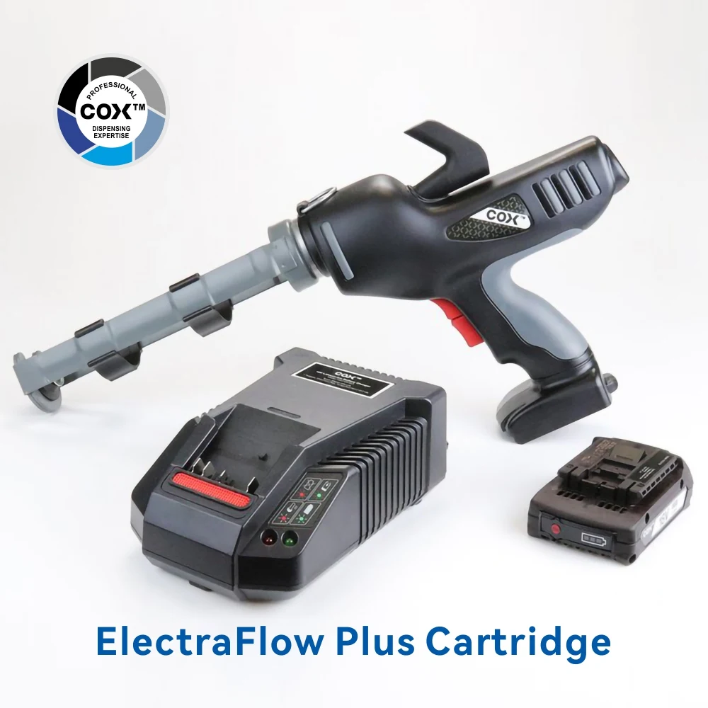 موزع خرطوشة SULZER COX ElectraFlow Plus مكون واحد 310 مل مدعوم من بطاريات ليثيوم أيون احترافية 18 فولت من Bosch