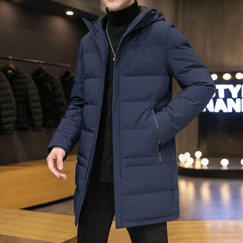 M-8XL2024 Winter New Down Jackets for Men Clothing Medium Length Fashion Long Coat Large Size Warm Puffer Jakcet Chaquetas F