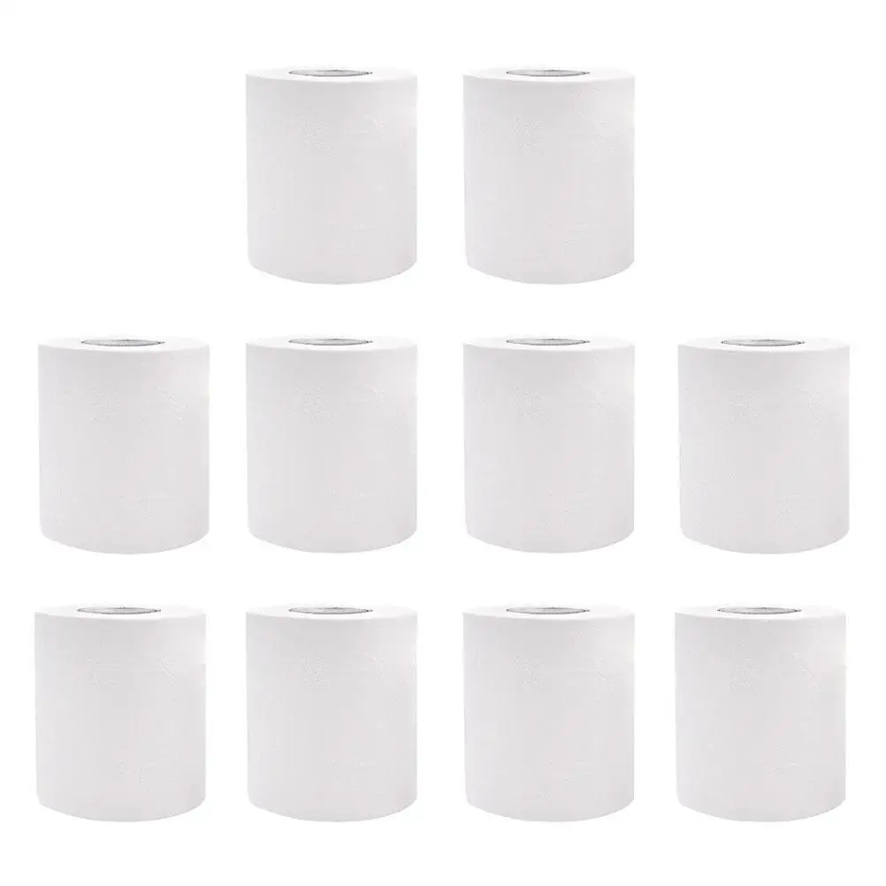 

10 Rolls Small of Paper High-end Toilet Wood Pulp Clean Soft Comfortable Home Natural No Pigment Luxury