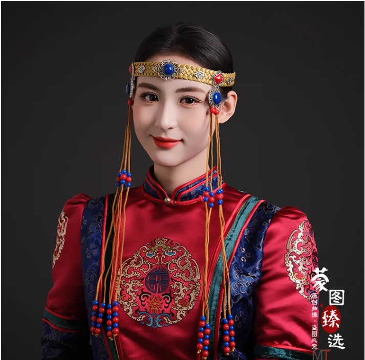 

Mongolian Dance Headwear, Female Minority Tassel Retro Style Hair Accessory