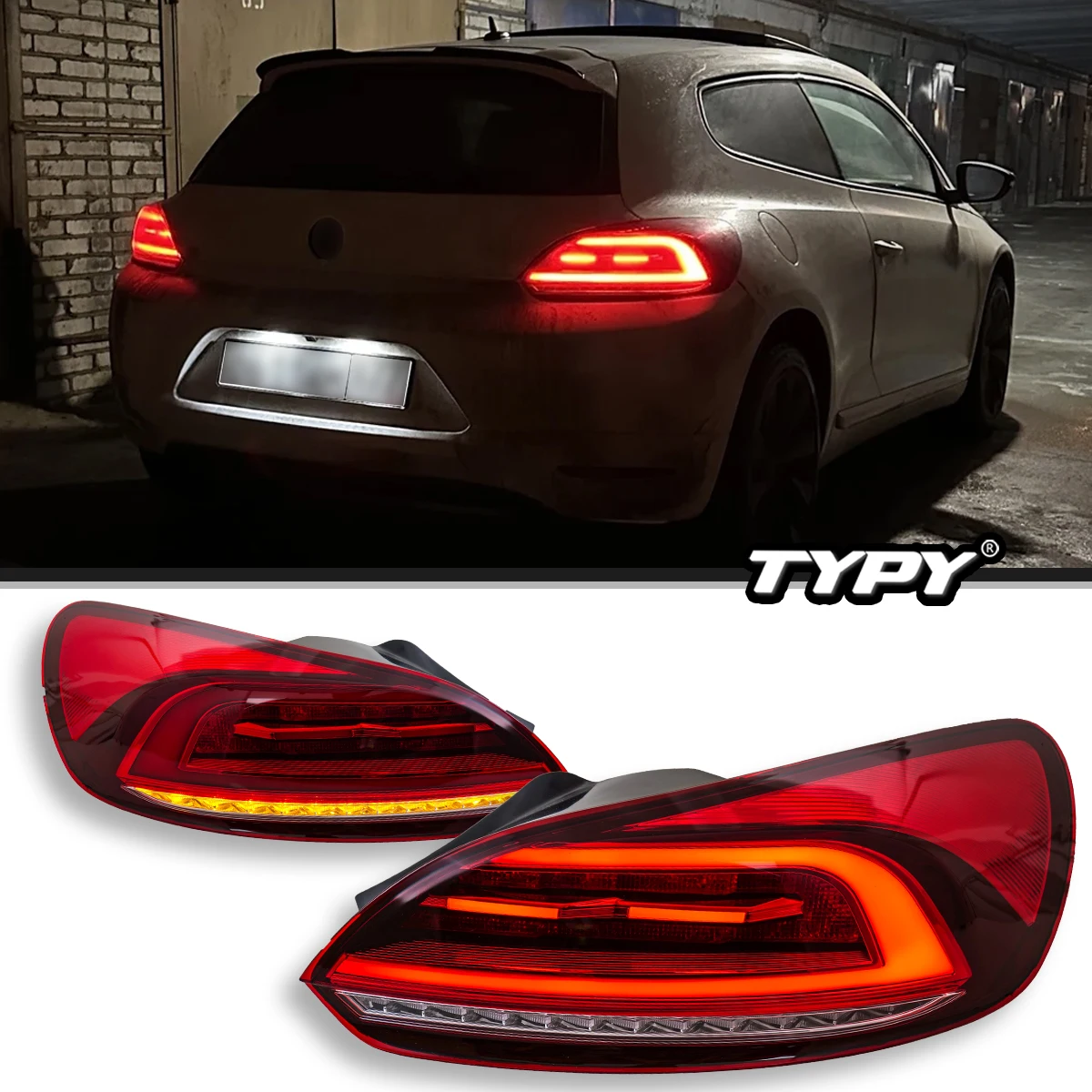 Car Accessories For VW Scirocco Taillight Assembly 2009-2014 Rear Lamps running lights brake lights turning