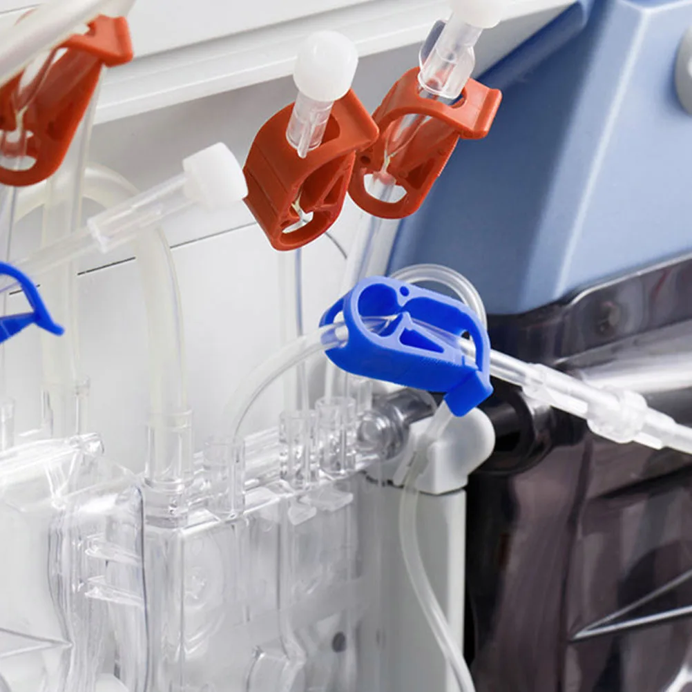 

10pcs Peritoneal Flow Control Clips Blue Durable Abs Material For Peritoneal Dialysis Tubing Clamps Fixator Accessories