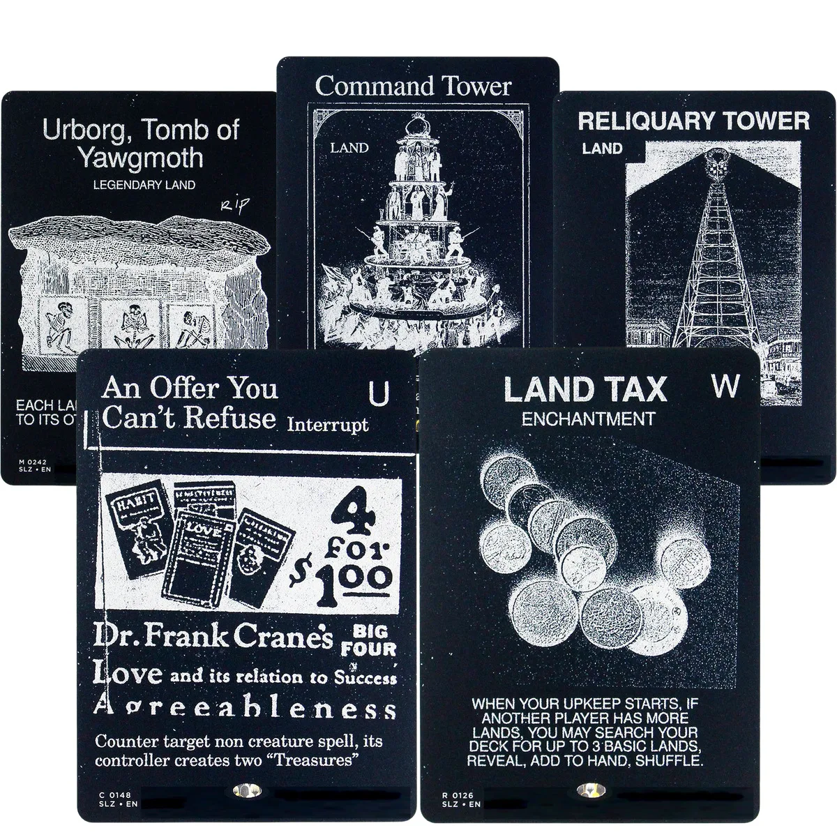 Non-Foil SLZ Command Tower/Brainstorm /Land Tax/Mortuary TCG M Proxy Cards Custom Top Quality Game Collection Trading Cards