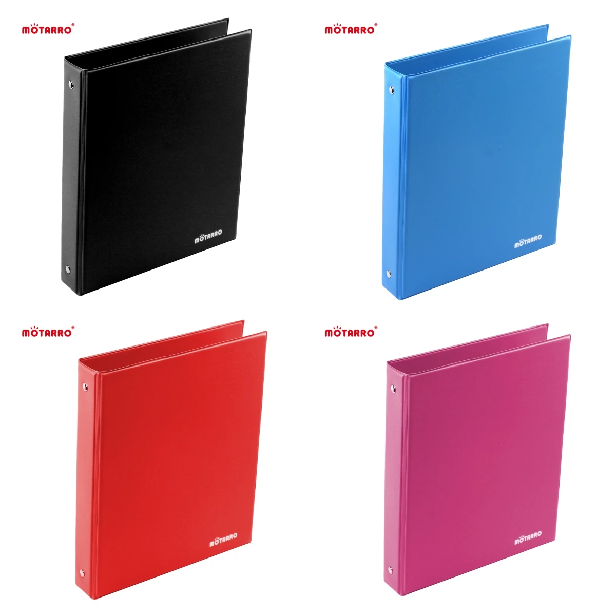MOTARRO 1Pcs File Folders 4 Round Ring Binders File Holder Non-Stick Binder Notebooks for Business & School Office Supplies