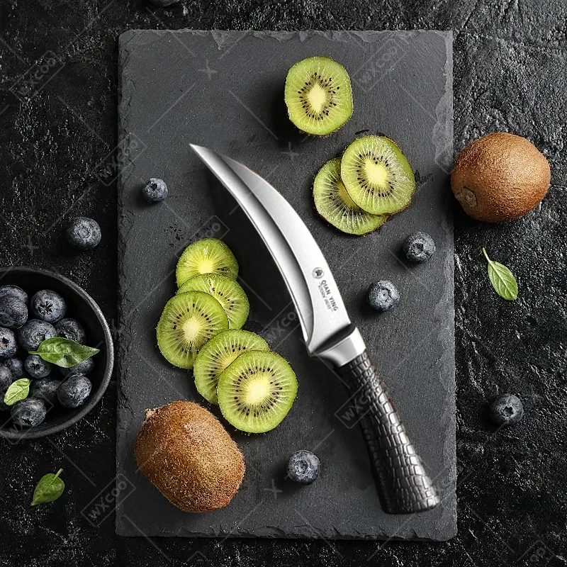 WXCOO Professional Kitchen Slaughtering Knife with Non-slip Handle Stainless Steel Fruit Slicing Knife with Cover Boning Knife - view 4