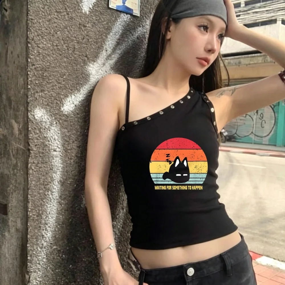Omori crop top teen streetwear 2000s japanese scene  t shirt clearance sales anime baddie manga y2k