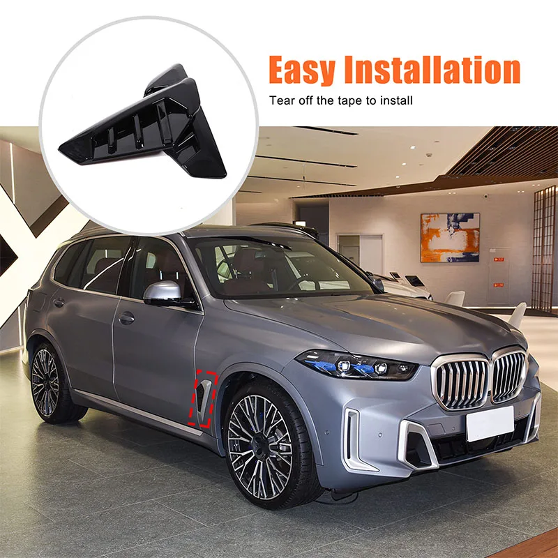 

For 2023+ BMW X5 side fenders, car exterior decoration, ABS piano black 2-piece set (all-inclusive adhesive version)